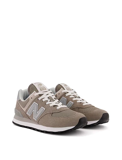 Женские кроссовки New Balance 574 замшевые серые - фото 3 - Miraton
