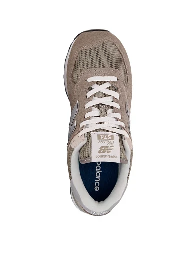 Женские кроссовки New Balance 574 замшевые серые - фото 4 - Miraton