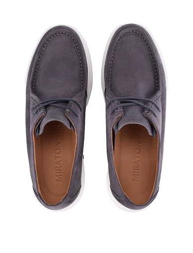 Чоловічі туфлі замшеві сірі (M156AB-01-NR2) - фото 4 - Miraton