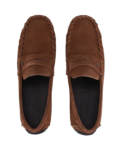 Чоловічі мокасини замшеві коричневі (5052D-111B-760) - фото 4 - Miraton