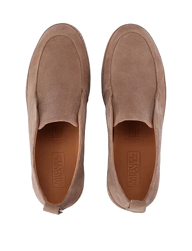 Мужские туфли замшевые бежевые - фото 4 - Miraton