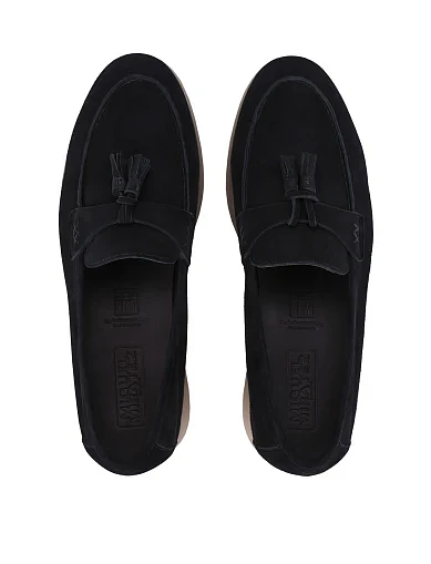 Чоловічі туфлі замшеві чорні (9361D-137B-18) - фото 4 - Miraton