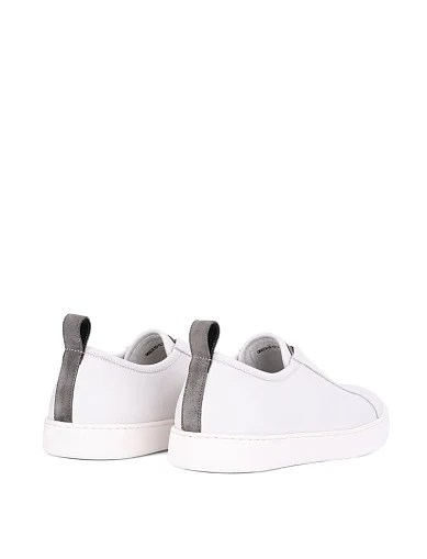 Мужские кеды кожаные белые - фото 3 - Miraton