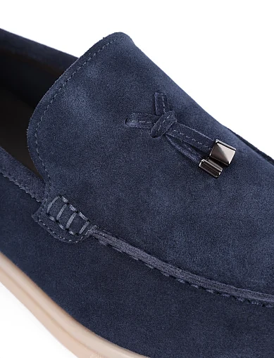 Чоловічі туфлі замшеві сині (0842AB-212-MU53) - фото 4 - Miraton