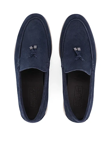 Чоловічі туфлі замшеві сині (0842AB-212-MU53) - фото 5 - Miraton