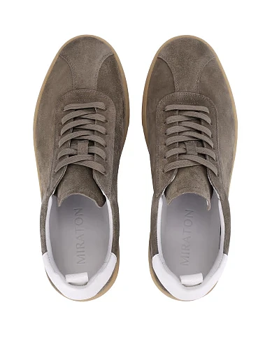 Чоловічі кеди замшеві зелені (MU375AB1-03-MU47/D13) - фото 4 - Miraton