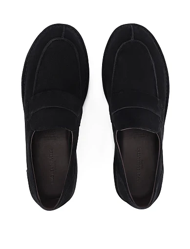 Чоловічі замшеві туфлі чорні (MU385AB2-86-JK1) - фото 4 - Miraton