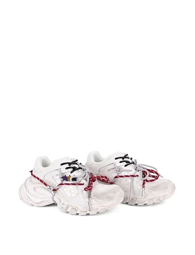 Жіночі кросівки зі штучної шкіри білі(89329-8) - фото 3 - Miraton