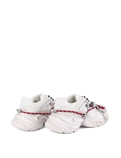 Жіночі кросівки зі штучної шкіри білі(89329-8) - фото 4 - Miraton