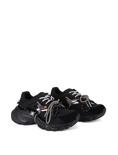 Жіночі кросівки зі штучної шкіри чорні(89329-8) - фото 3 - Miraton