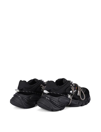 Жіночі кросівки зі штучної шкіри чорні(89329-8) - фото 4 - Miraton