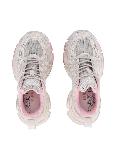 Жіночі кросівки зі штучної шкіри білі(XH2024-17-18M) - фото 2 - Miraton