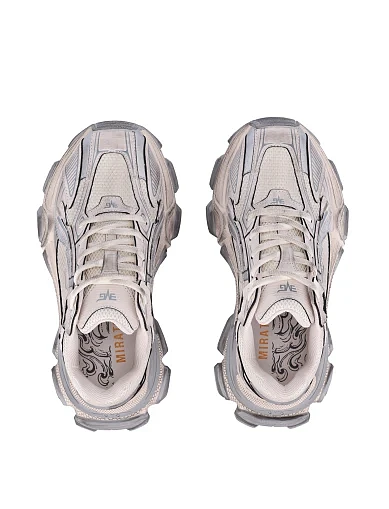 Жіночі кросівки зі штучної шкіри білі(XH231-68M) - фото 2 - Miraton