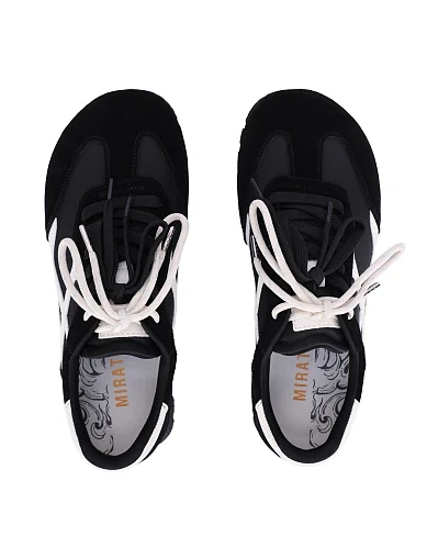 Жіночі велюрові кросівки чорні(XH889-1W) - фото 2 - Miraton