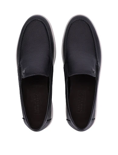 Мужские туфли кожаные черные - фото 4 - Miraton