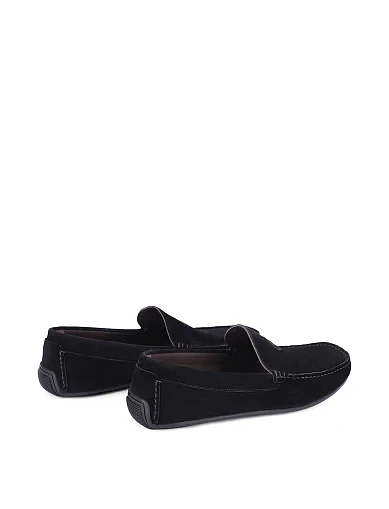 Чоловічі мокасини замшеві чорні (A6436B01-1) - фото 3 - Miraton