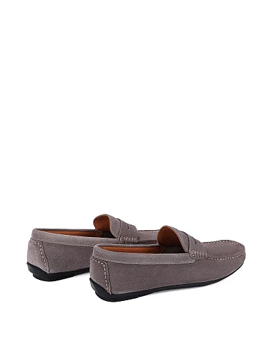 Чоловічі мокасини замшеві сірі (A648901-1) - фото 3 - Miraton
