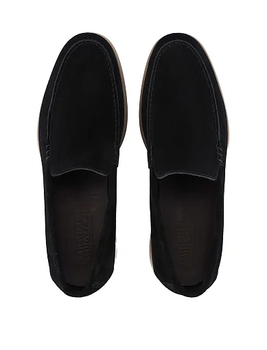 Чоловічі туфлі замшеві чорні (7630A-1-328) - фото 4 - Miraton