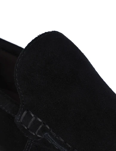 Чоловічі туфлі замшеві чорні (7630A-1-328) - фото 5 - Miraton