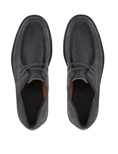 Чоловічі туфлі замшеві сірі (MS67636-1) - фото 4 - Miraton