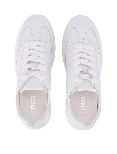 Жіночі кеди шкіряні білі(L83-1) - фото 2 - Miraton