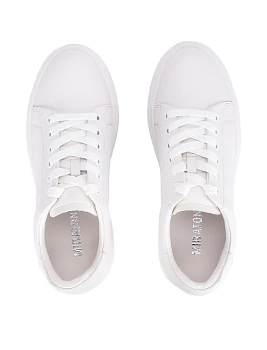 Жіночі кеди шкіряні білі(Y22-72) - фото 2 - Miraton