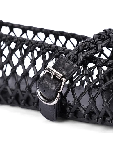 Женские балетки из искусственной кожи черные - фото 6 - Miraton