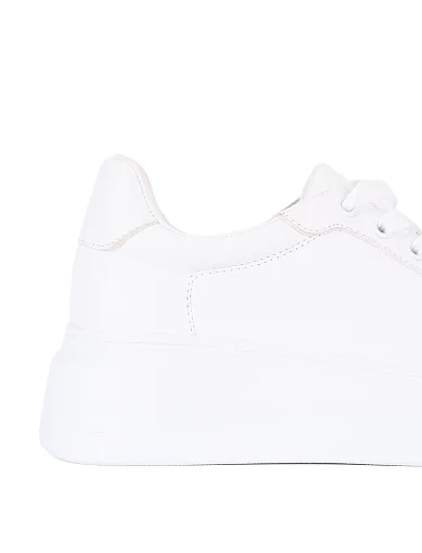 Жіночі кеди шкіряні білі(AXK24160-1) - фото 5 - Miraton