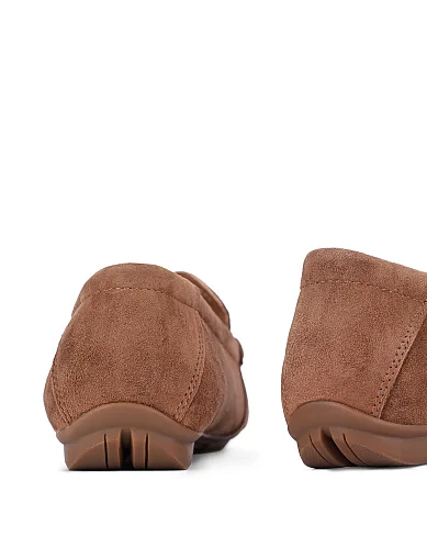 Женские мокасины велюровые бежевые - фото 5 - Miraton