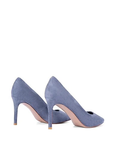 Жіночі туфлі велюрові сині(MP355-1-33) - фото 4 - Miraton