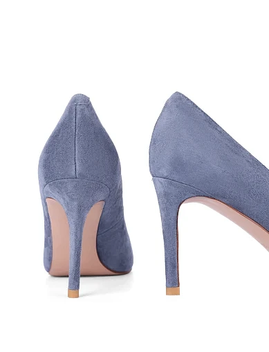 Жіночі туфлі велюрові сині(MP355-1-33) - фото 5 - Miraton