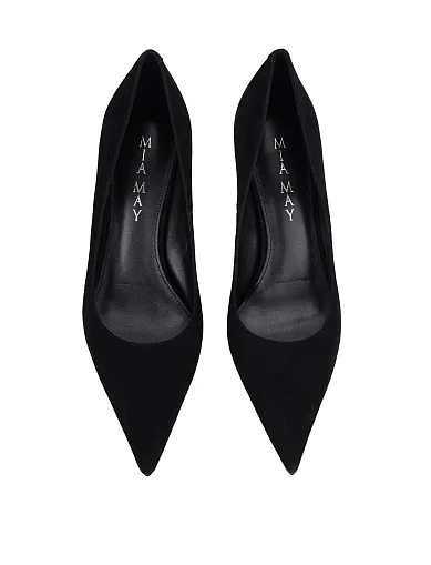 Женские туфли велюровые черные - фото 2 - Miraton