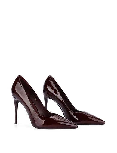 Жіночі туфлі лакові бордові(MP969-1-9) - фото 3 - Miraton