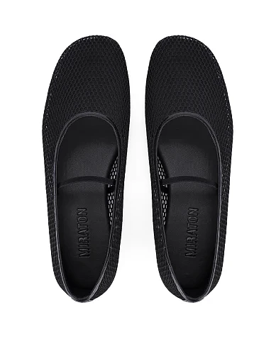 Жіночі балетки з сітки чорні(JR1202-1A) - фото 2 - Miraton