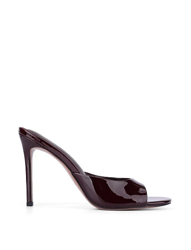 Жіночі лакові сабо бордові(5133-02-B20) - фото 1 - Miraton