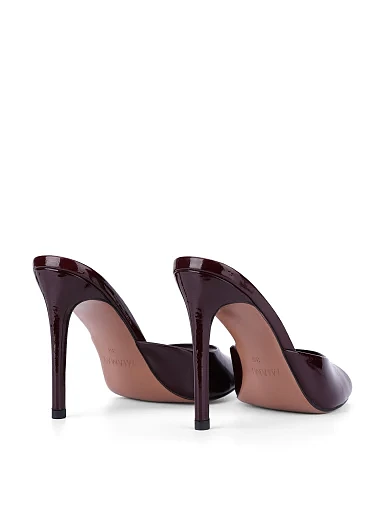 Жіночі лакові сабо бордові(5133-02-B20) - фото 4 - Miraton