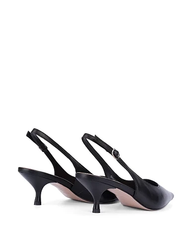 Жіночі шкіряні туфлі чорні(5546-6) - фото 4 - Miraton