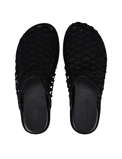Жіночі сліпери велюрові чорні(B2508A-07) - фото 2 - Miraton