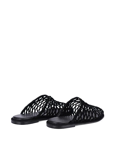 Жіночі сліпери велюрові чорні(B2508A-07) - фото 4 - Miraton