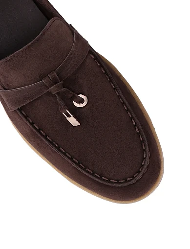 Жіночі сліпери велюрові коричневі(Y023-28-55) - фото 5 - Miraton