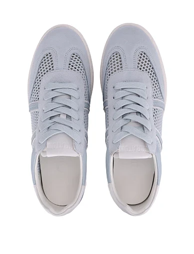 Жіночі кеди велюрові блакитні(201-25103-5-1) - фото 2 - Miraton