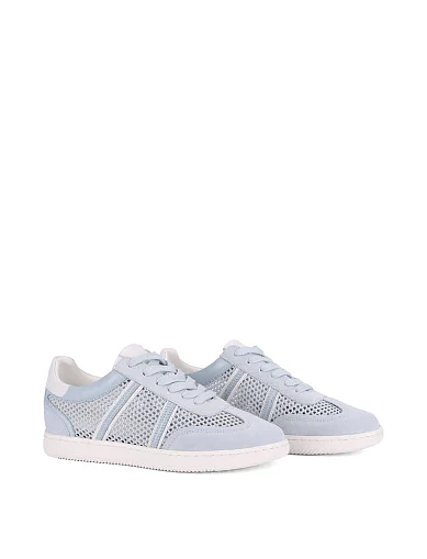 Жіночі кеди велюрові блакитні(201-25103-5-1) - фото 3 - Miraton