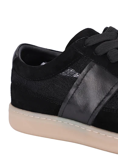 Жіночі кеди велюрові чорні(201-25102-7) - фото 5 - Miraton