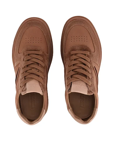 Жіночі кеди велюрові коричневі(201-3201-25) - фото 2 - Miraton