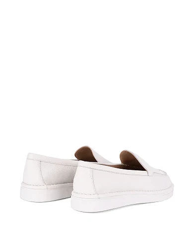 Женские слиперы кожаные белые - фото 4 - Miraton