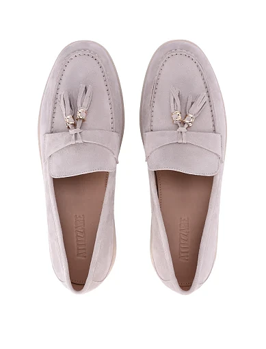 Женские слиперы велюровые серые - фото 2 - Miraton