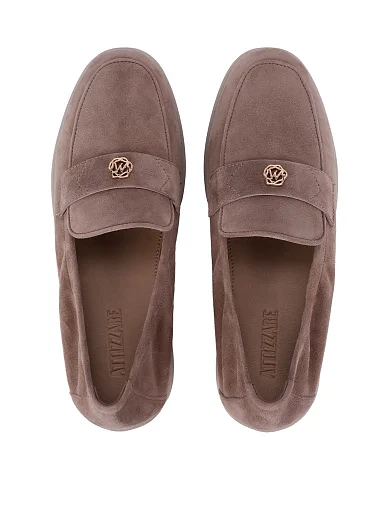 Женские слиперы велюровые бежевые - фото 2 - Miraton