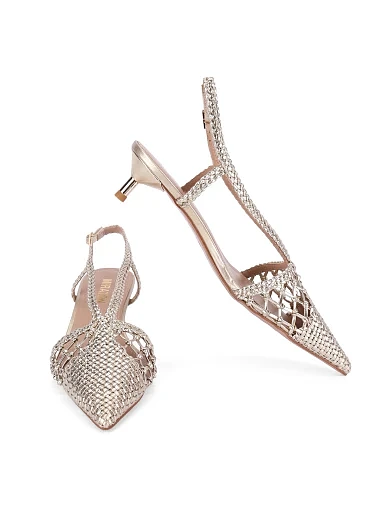 Жіночі туфлі шкіряні золотого кольору(203-24102-79-1) - фото 2 - Miraton