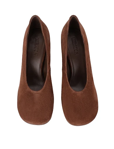 Жіночі туфлі велюрові коричневі(203-25111D-91-2) - фото 2 - Miraton