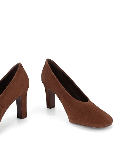 Жіночі туфлі велюрові коричневі(203-25111D-91-2) - фото 5 - Miraton